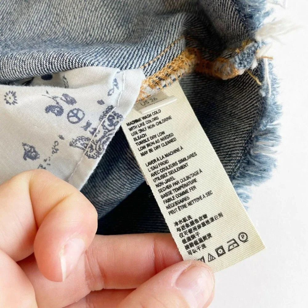 Free People Womens Side Car Denim Mini‎ Skirt Size 26 Blue Raw Hem Dark Wash New